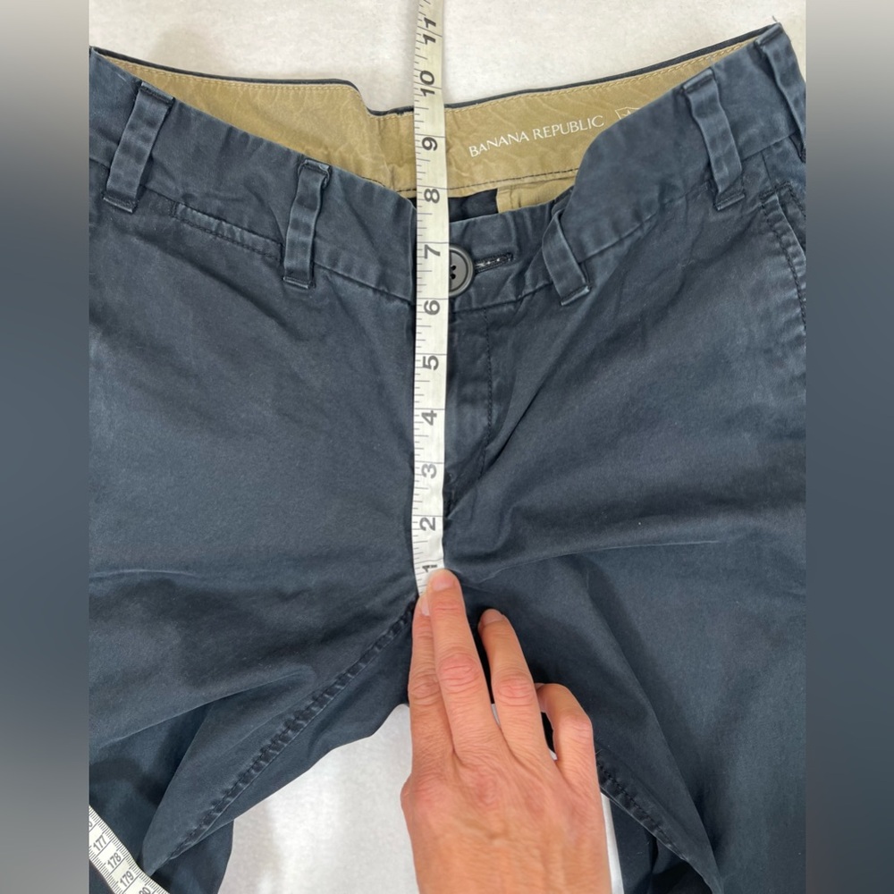 BANANA REPUBLIC Women’s Low Rise Cropped Chino Navy‎ 0 Cotton Business Casual - Picture 10 of 11